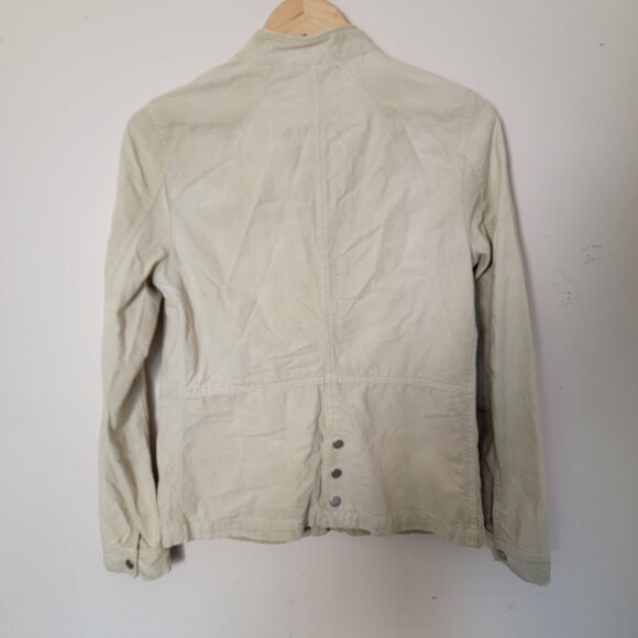 Free People Tan Bomber Military Jacket Size Small - Picture 3 of 4